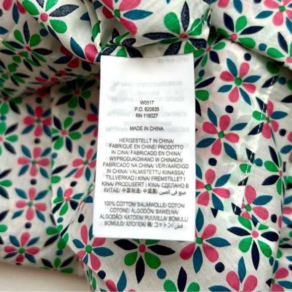 Boden Roberta Kaftan in Ivory Plumeria Dress Tunic Beach Cover Up Size 8 NWT - Picture 11 of 12